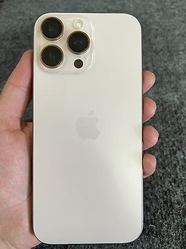 IPhone 16 Pro Max, Колдонулган, 256 ГБ, Desert Titanium, Коргоочу айнек, 92 %