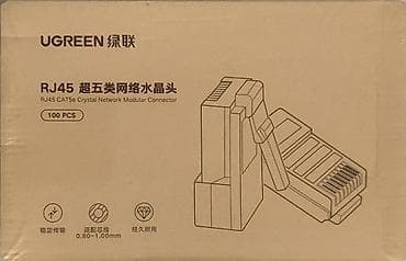 UTP кабели: UGREEN RJ45 CAT5e — комплект модульных сетевых коннекторов (100 шт.) — 1