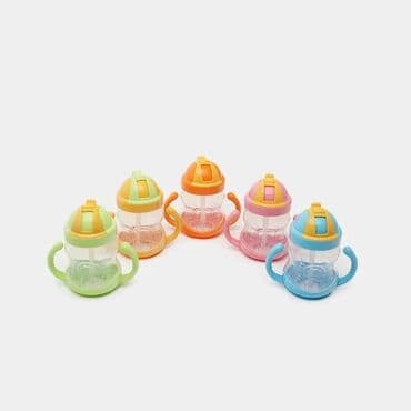 современный: Поильник с трубочкой и ручками поможет малышу быстро привыкнуть пить — 8