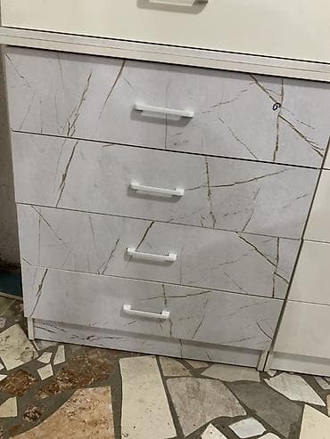 органайзеры для хранения одежды: Комод для одежды, Новый, Без зеркала, ЛДСП, цвет - Серый, Бесплатная доставка — 8