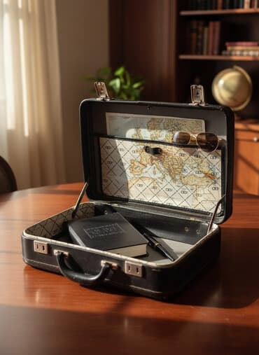 барсетка мужская кожаная ручной работы: Чемодан, Б/у, Материал: Натуральная кожа, Маленький (до 40 л) — 1