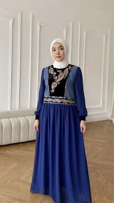 Повседневное платье, Длинная модель, Шифон, Все размеры