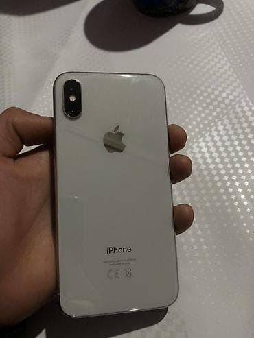 IPhone X, Б/у, 64 ГБ, Серебристый, 100 %