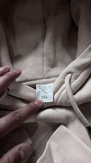 одежд: Толстовка с капюшоном, размер XXL, цвет — светло-бежевый (молочный) — 1