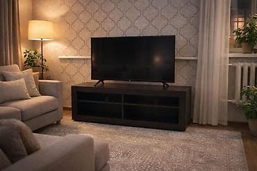 тумба под телевизора: Тумба и подставка для телевизора, Б/у, Напольная, ЛДСП, цвет - Коричневый — 5