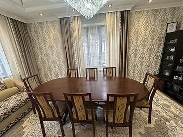 уценка кухонной мебели: Стол и стул для зала, Б/у, Самовывоз, цвет - Коричневый — 2