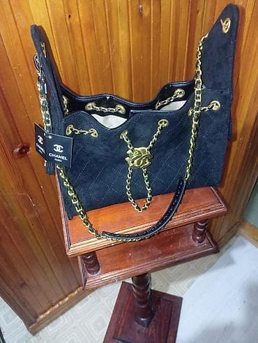 Аксессуары: Редкая абсолютно новая Сумка- Chanel 25А, миди сумка хобо черная, с — 9