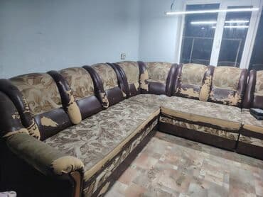 купить матрас двуспальный бу: Угловой диван, C подушками, Двухместный — 3