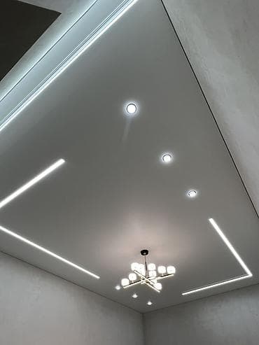 трек потолок: Натяжные потолки с теневым примыканием и интегрированным освещением - — 5