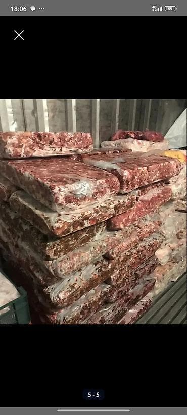 меренос кой: Замороженный мясной фарш в брикетах Говядина для собак! свежий — 1