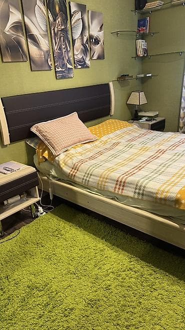 спальный нарнитур ош: Гарнитур для зала, Шкаф, ДСП, цвет - Коричневый — 8