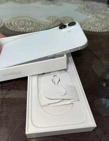 iphone 15 телефон: IPhone 16, Б/у, 128 ГБ, Белый, Коробка, 91 % — 2