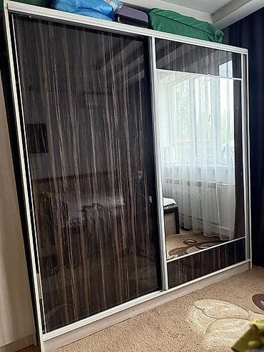 Үй жана бакча: Уктоочу бөлмө гарнитуру, Колдонулган, Эки кишилик керебет, Шкаф, Комод, Өзү алып кетүү, түсү - Күрөң — 5