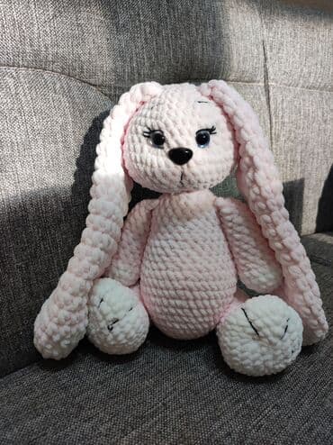 слоник крючком из плюшевой пряжи: Вязаные игрушки на заказ. листайте ленту моих работ. выполнены из — 8