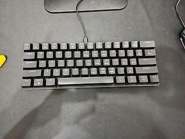 клавиатура для компьютера с подсветкой: Клавиатура, Механическая, Проводное подключение, Размер: 60% — 3