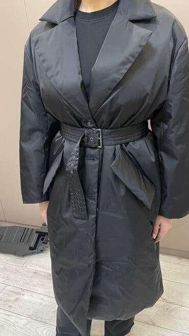 плащ дождовик: Пальто, Тренчкот, Осень-весна, Стеганый, Длинная модель, Оверсайз, XL, Все размеры — 2