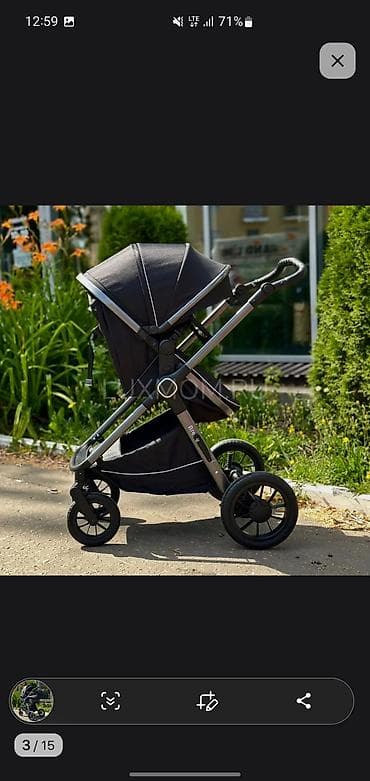 new lux: Коляска, Другой бренд, цвет - Черный, Б/у, Самовывоз — 8