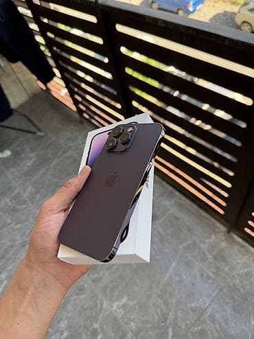 IPhone 14 Pro Max, Б/у, 256 ГБ, Deep Purple, Зарядное устройство, Кабель, Коробка, 88 %