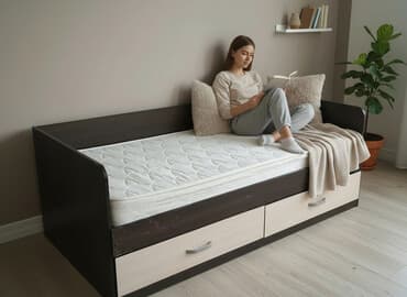 детская кровать икеа с матрасом: Полуторка кровать с матрасом и выдвижными ящиками. - Размер спального — 2