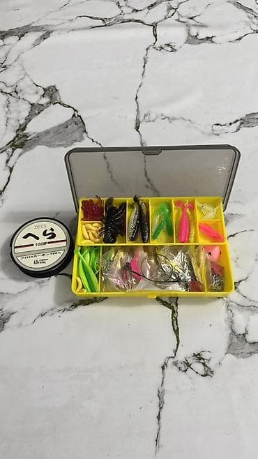 балык уулоо: Набор приманок для спиннинга с боксом Состав: - Пластиковый — 7