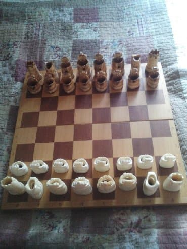 cs go: Шахматы в национальном стиле,ручной работы из кости,доска 45*45 — 1
