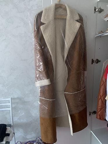 туники теплые: Длинная женская дублёнка-тини с отделкой «овчинка». - Цвет: тёплый — 1