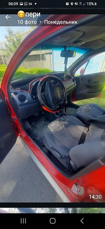 кадамжай авто: Компактный городской хэтчбек красного цвета с серебристым обвесом — 7