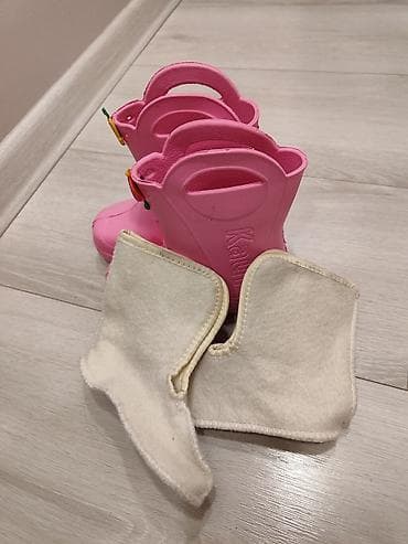 резиновый сапог: Детские резиновые сапоги Kaury, розовые. Надели несколько раз — 6