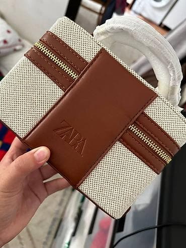 Аксессуарлар: Сумка-кейс ZARA из текстиля и экокожи - Компактная прямоугольная — 3