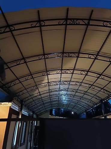 летний зонт: Навес, Арочный, Металл, Поликарбонат — 3