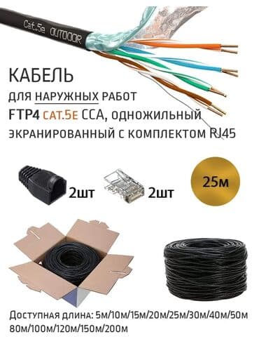 сетевой кабель цена: • Кабель для интернета • Интернет кабель • Любой метраж от 2 метров • — 4