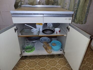 складной туристический стол: Кухонный стол и стул, Б/у, цвет - Коричневый — 3