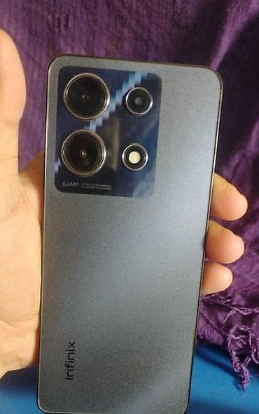 Техника и электроника: Infinix Note 30, Б/у, 256 ГБ, цвет - Черный, 2 SIM — 1