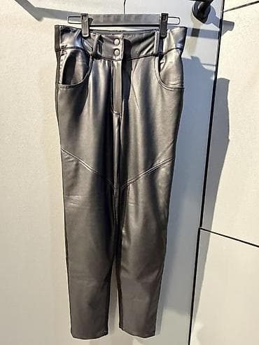 Женские брюки из эко‑кожи с мягкой трикотажной подкладкой - Цвет