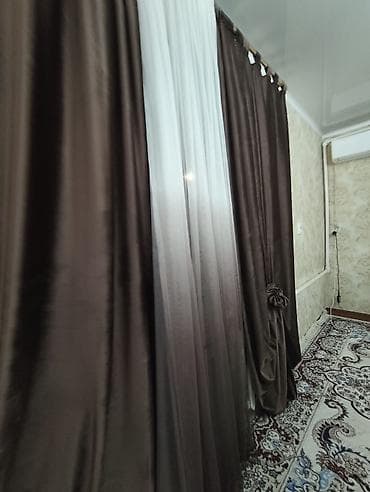 Текстиль: Портьеры с тюлем. отдам за 5.500тыс сом. состояние идеальное 2шт — 3