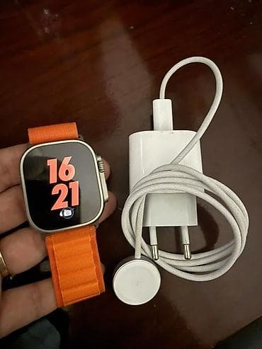 garmin athlete: Apple Watch Ultra (49 мм) с оранжевым ремешком Alpine Loop ( Носила — 3