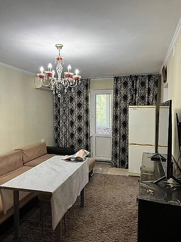 суточный квартира бишкек 2 комнат: 2 комнаты, Агентство недвижимости, Без подселения, С мебелью полностью — 2