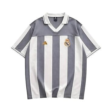 форма футболный: Футбольная майка Real Madrid, ретро-стиль. - Дизайн: широкие — 1