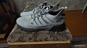 flying sneaker: Мужские кроссовки серые (серо-черный), сетчатый верх - Дизайн: легкие — 1