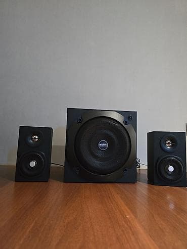 динамики овал: Сабвуфер эки колонкасы менен сатылат.Bluetooth улап телефон аркылуу — 1