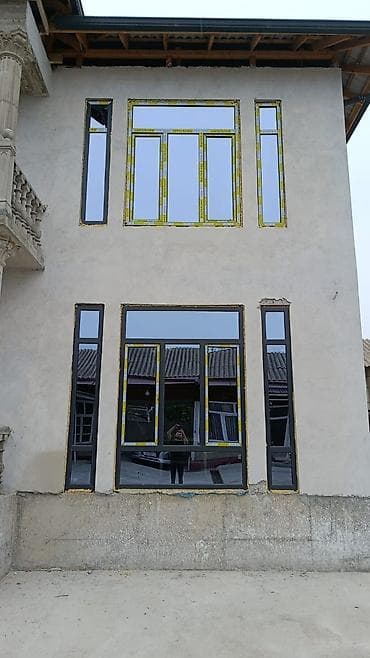 алюминиевый окна бу: Готовое алюминиевое окно, Тип окна: Панорамные, Декоративные особенности: Фрамуга, Новый, Бесплатная установка, Без рассрочки — 1