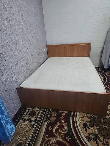 Спальные гарнитуры: Спальный гарнитур, Двуспальная кровать, ДСП, цвет - Коричневый — 2