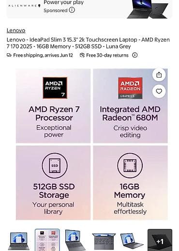 видеокариа: Ультрабук, Новый, AMD Ryzen 7 — 2