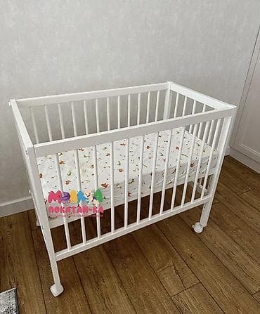 Үтүктөөчү такталар: Балдар үчүн кошумча коюлган керебет, Жаңы, Дөңгөлөктүү, түсү - Ак — 1