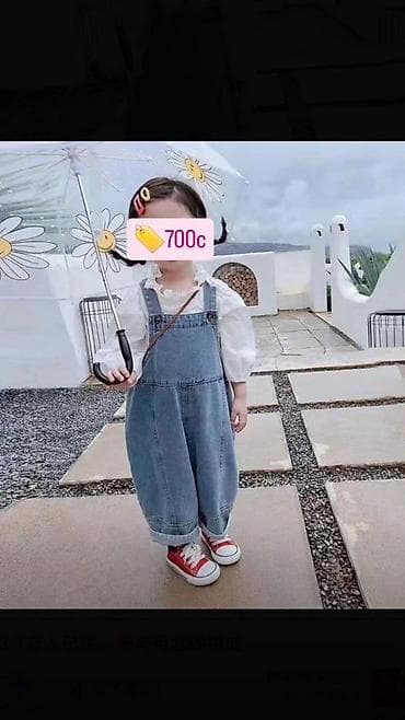 женская платя: Детские и женские вещи 1) Джинсовый детский комбинезон - Свободный — 1