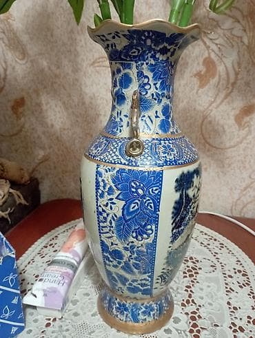 декор текстура: Керамическая ваза с росписью - Материал: керамика. - Цвет основы — 7