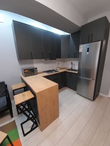 квартира на ночь ош: 1 комната, Душевая кабина, Постельное белье, Кондиционер — 2