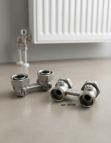 набор фрез: Узлы нижнего подключения радиаторов RTP - Типы: прямой и угловой - — 1