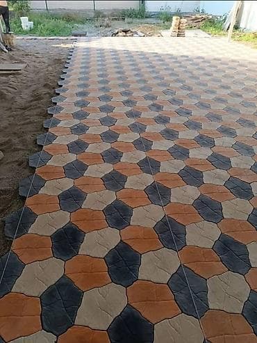 Плиткаларды төшөө: Укладка тротуарной плитки и брусчатки под ключ - Профессиональное — 5