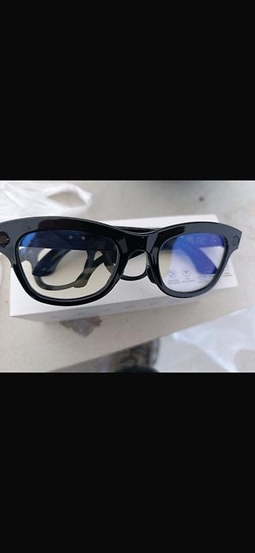 aplle 8: Умные очки с камерой и аудио - Классическая глянцевая черная оправа в — 2